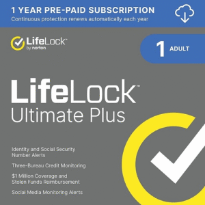 LifeLock Ultimate Plus by Norton - 1-Year / 1-Adult - USA